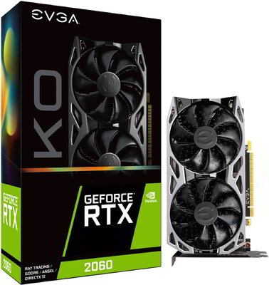 EVGA GeForce RTX 2060 6GB GDDR6 KO GAMING DVI HDMI DP - 06G-P4-2066-KR