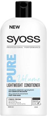 Syoss Pure Volume dúsító hajbalzsam vékonyszálú hajra 500 ml