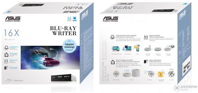 Asus BC-12D2HT 12X Blu-ray combo M-DISC support Disc Encryption NERO Backitup E-Green E-Media - BC-12D2HT/BLK/G/AS/P2G