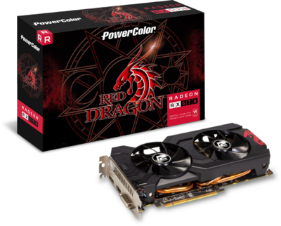 Powercolor AMD Radeon RX570 8GB GDDR5 OC Red Dragon DVI HDMI DP - AXRX 570 8GBD5 DHDV3/OC