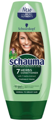 Schwarzkopf Schauma 7 gyógynövény balzsam normál és zsíros hajra 200 ml