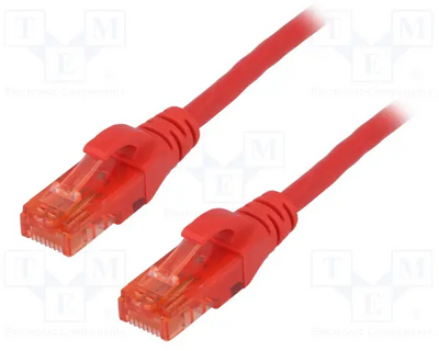 Digitus Premium CAT 6 UTP patch kábel 1,0m, piros