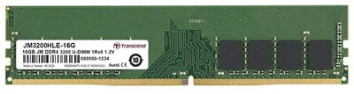 Transcend 16GB 3200MHz DDR4 JM U-DIMM CL22 1.2V - JM3200HLE-16G