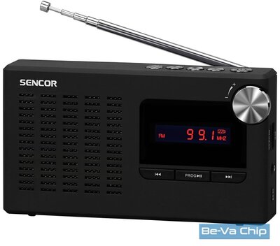 Sencor SRD 2215 USB/SD bemenettel fekete táskarádió