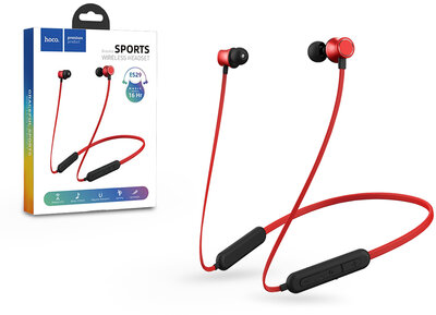 HOCO Sport Bluetooth sztereó fülhallgató v5.0 - HOCO Graceful ES29 - piros