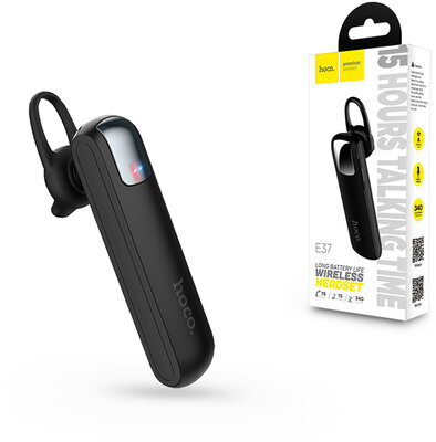 HOCO Wireless Bluetooth headset v4.1 - HOCO E37 Gratified Business Wireless Earphone with Mic - fekete