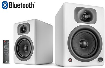 WaveMaster Hangszóró 2.0 - TWO NEO White (60W RMS, Bluetooth, 3,5mm jack, RCA, Toslink, USB-Audio, Távírányító, Fehér)