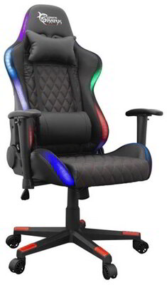 White Shark THUNDERBOLT világító gamer szék, fekete, RGB