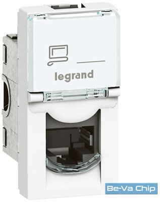 Legrand 694624 Program Mosaic LCS2 RJ45 10GIGA STP, 1 modul, fehér aljzat