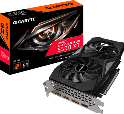 Gigabyte AMD Radeon RX 5500XT 8GB GDDR6 OC HDMI 3xDP - GV-R55XTOC-8GD 2.0"