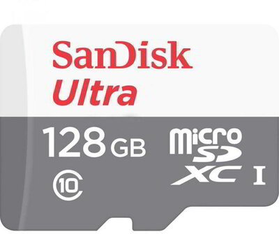 SanDisk 128 GB Ultra microSDXC 100MB/s Class 10 UHS-I - SDSQUNR-128G-GN6MN