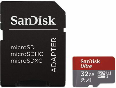 SanDisk 32GB microSDHC ULTRA 120MB/s A1 Cl.10 UHS-I + ADAPTER - SDSQUA4-032G-GN6IA