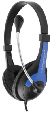 Esperanza ROOSTER mikrofonos fejhallgató kék-fekete (EH158B)