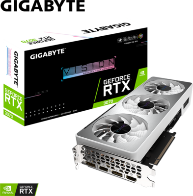 Gigabyte GeForce RTX 3070 8GB GDDR6 OC VISION 2xHDMI 2xDP - GV-N3070VISION OC-8GD