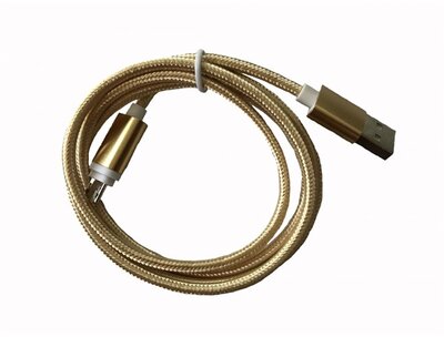 BLACKBIRD Type-C USB Adatkábel 1m, Arany 2A (Extra erős anyagból)