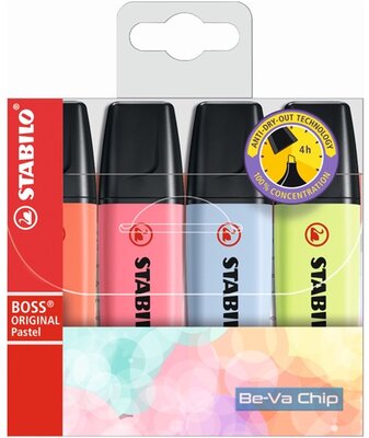 Stabilo Boss Original Pastel 4db-os vegyes színű szövegkiemelő