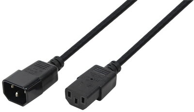 Logilink Power Cord Extension C13/C14 M/F, 1.8 m, black