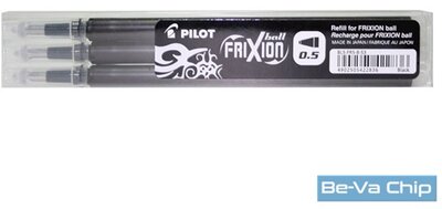 Pilot Frixion 0,5mm 3db-os fekete rollertoll betét