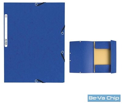 Exacompta A4 kék gumis karton mappa