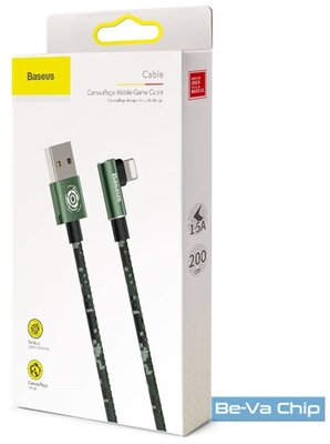 Baseus Camouflage 2m 1,5A zöld Lightning USB kábel