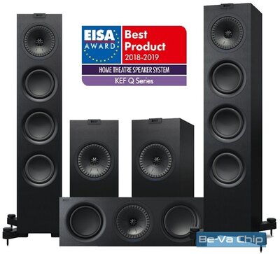 KEF Q550 5.0 fekete hangfal szett (Q550+ Q150+ Q250c)