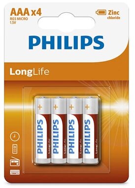 Philips R03L4B/10 ELEM LONGLIFE AAA 4-BLISZTER