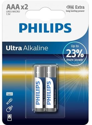 Philips LR03E2B/10 ELEM ULTRA ALKALI AAA 2-BLISZTER