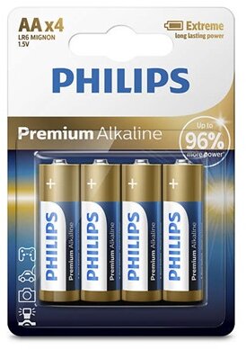 Philips LR6M4B/10 ELEM PREMIUM ALKALI AA 4-BLISZTER