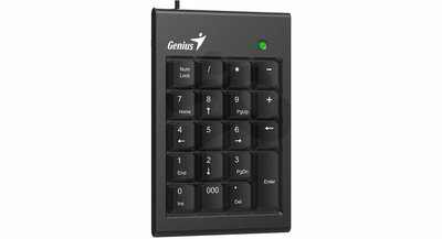 Genius Billentyűzet - Numpad 100 Slim (Vezetékes, USB, vékony, numerikus billentyűzet, fekete)