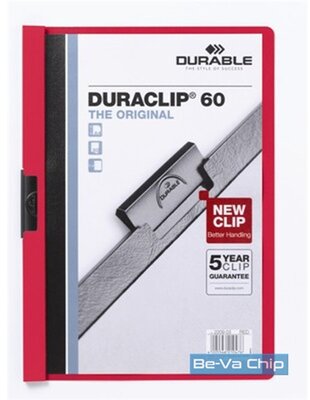 Durable Duraclip A4 60lapos piros clip-mappa