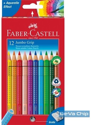 Faber-Castell Grip 2001 Jumbo 12db-os színes ceruza + hegyező