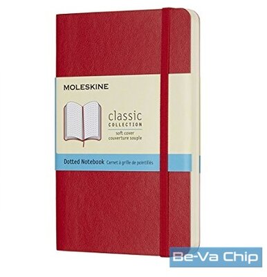 Moleskine Pocket puhafedeles pontozott skarlátpiros notesz
