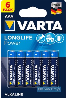 Varta Longlife Power AAA (LR03) alkáli mikro ceruza elem 6 db/bliszter