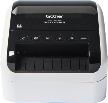 BROTHER Címkenyomtató QL1110NWB, asztali, thermál, 110mm/mp, USB/BT/LAN/Wifi, 300dpi, kijelző, DK címke