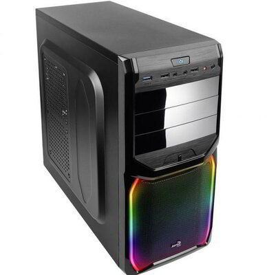 Aerocool V3X RGB ATX Fekete Ablakos