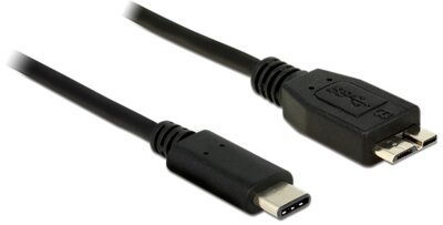 DeLock USB 3.1 Type-C M - Micro USB-B M Adatkábel 1m Fekete