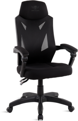 Spirit of Gamer szék - HELLCAT Black (állítható dőlés/magasság; szövet; max.120kg-ig, fekete)