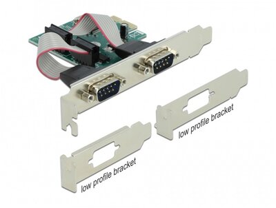 DELOCK PCI-E Bővítőkártya 2x Soros RS-232 port