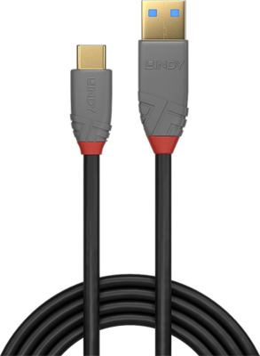 LINDY Kábel, Anthra Line, USB 3.1 - Type-C, 1m