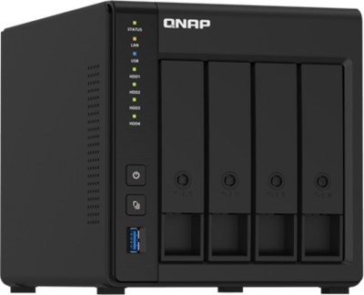 QNAP NAS 4 fiókos TS-451D2-2G Celeron 2x2.0 GHz, 2GB RAM, 2x100/1000, 4xUSB3.2, 1xHDMI