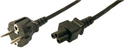 Logilink Power Cord, CEE 7/7 - C5, black, 1.80m