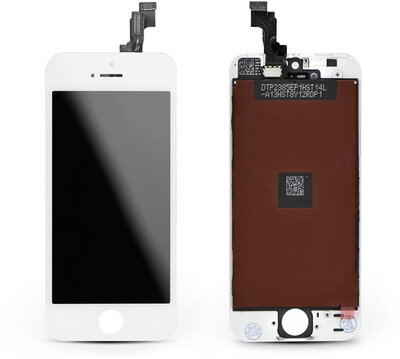 LCD kijelző érintőpanellel - Apple iPhone 5S - HQ AAA kiváló minőségű, utángyártott - fehér