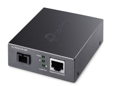TP-LINK Optikai Media Konverter WDM 1000(réz)-1000FX(SC) Single mód, TL-FC311A-20
