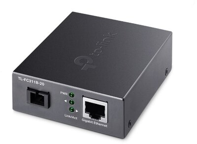 TP-LINK Optikai Media Konverter WDM 1000(réz)-1000FX(SC) Single mód, TL-FC311B-20
