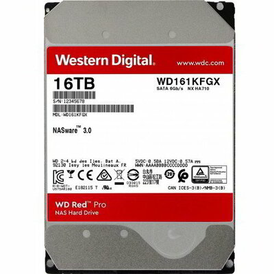 Western Digital 16GB Red Pro SATA3 7200rpm 512MB 3.5" - WD161KFGX