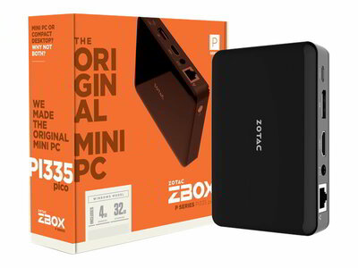ZOTAC ZBOX PI335GK MiniPC Win10 Pro S Modus 4GB LPDDR4 onboard 64GB eMMC