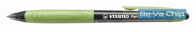 Stabilo Performer + 0,5mm XF fekete/világoszöld golyóstoll
