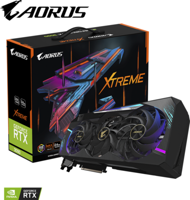 Gigabyte GeForce RTX 3090 24GB GDDR6X AORUS XTREME 3xHDMI 3xDP - GV-N3090AORUS X-24GD