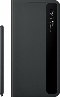 Samsung Galaxy S21 Ultra Clear View tok, fekete + S PEN