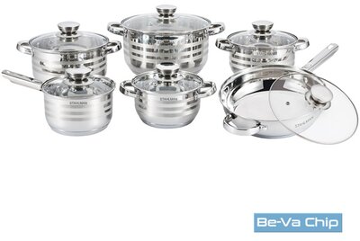 Stahlman ST-403 12 részes rozsdamentes acél edénykészlet